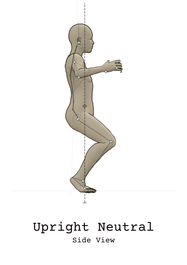 Upright Neutral, side view
